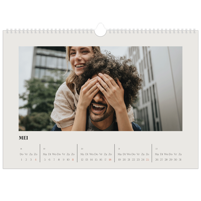 Fotokalender A3 — Simpel ivoor [omslag]