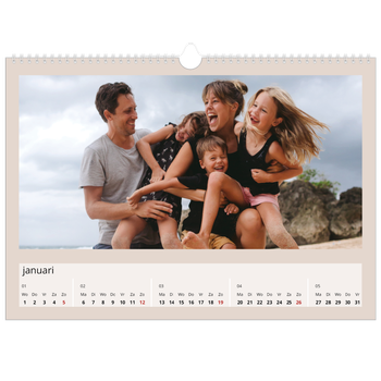 Fotokalender A3 — Achtergrond in aardetinten