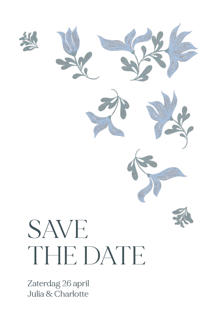 Save the date — Elegant bloemig