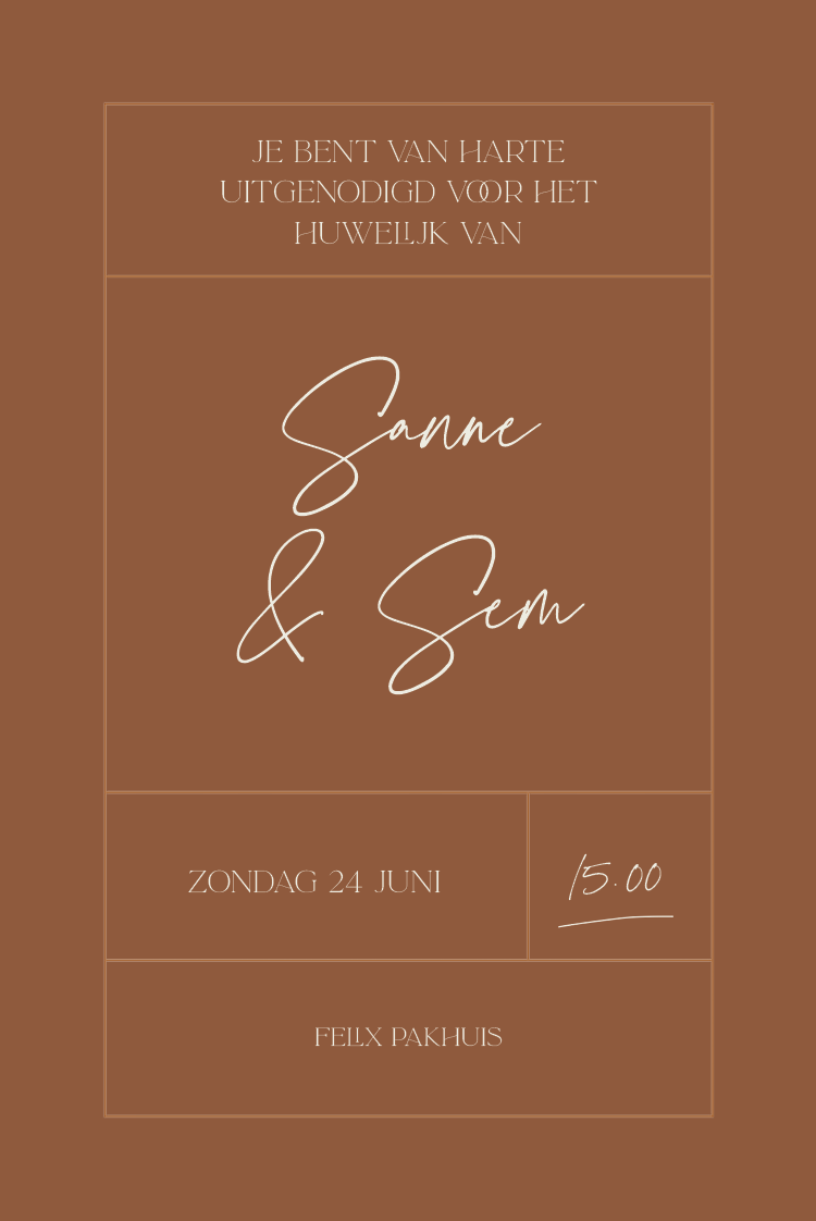 Uitnodigingen — Warme aardetinten