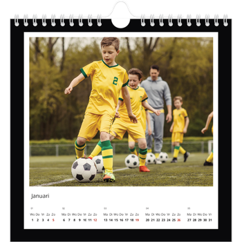 Fotokalender Vierkant — Compleet zwart kader