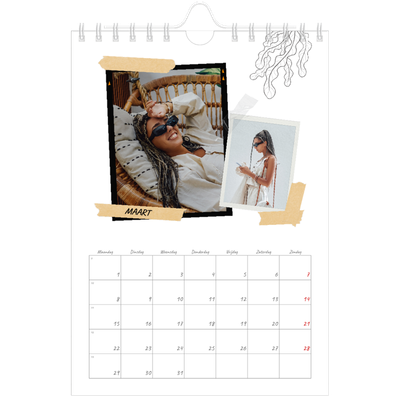 Fotokalender A5 — Plakboek flair [Maart]