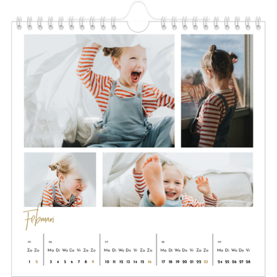 Jaarkalenders vierkant — Handgeschreven [Februari]