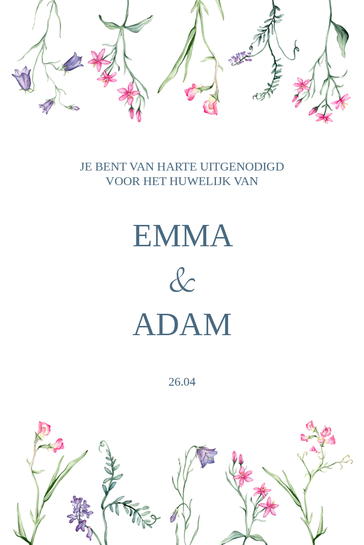 Uitnodigingen — Veldboeket gefluister