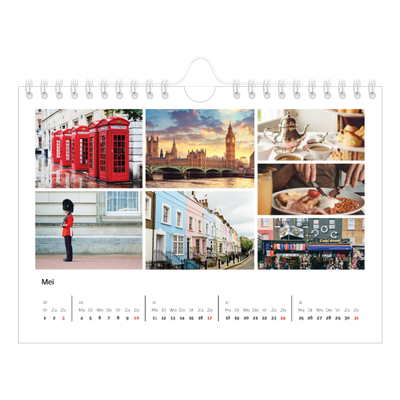 Fotokalender A5 — Collage in blokkenpatroon [omslag]