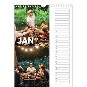 Fotokalender A4 — Grote maandaanduiding