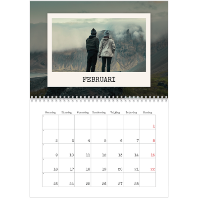 Fotokalender A4 Dubbel (30 x 40 cm) — De portretselectie [Februari]