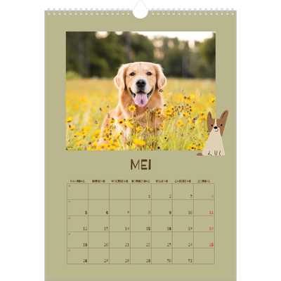 A3 Jaarkalender — Speelse puppy [omslag]