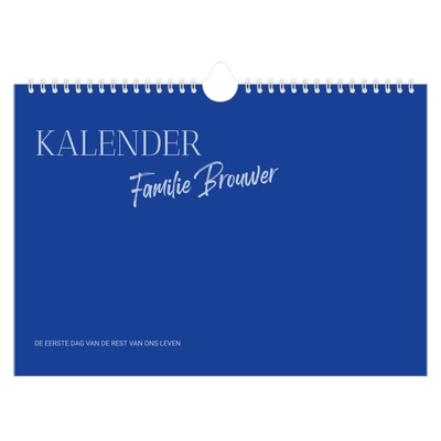 Fotokalender A4 — Kobalt klassieker [omslag]