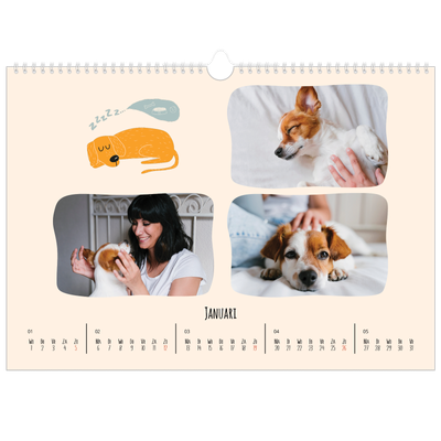 Fotokalender A3 — Hondenpoten en krabbels [Januari]