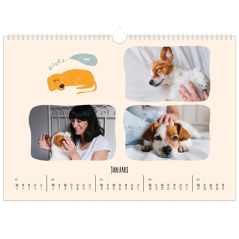 Fotokalender A3 — Hondenpoten en krabbels
