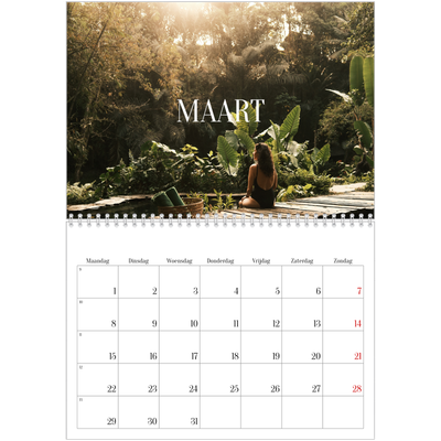 Fotokalender A4 Dubbel (30 x 40 cm) — Eindeloze ontsnapping [Maart]