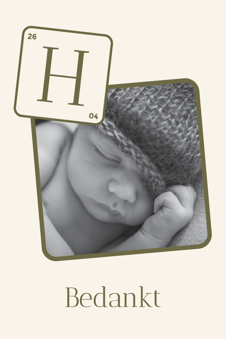 Bedankkaarten — Tegel initiaal