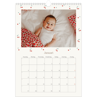 A3 Jaarkalender — Kersen gelukzaligheid [Januari]