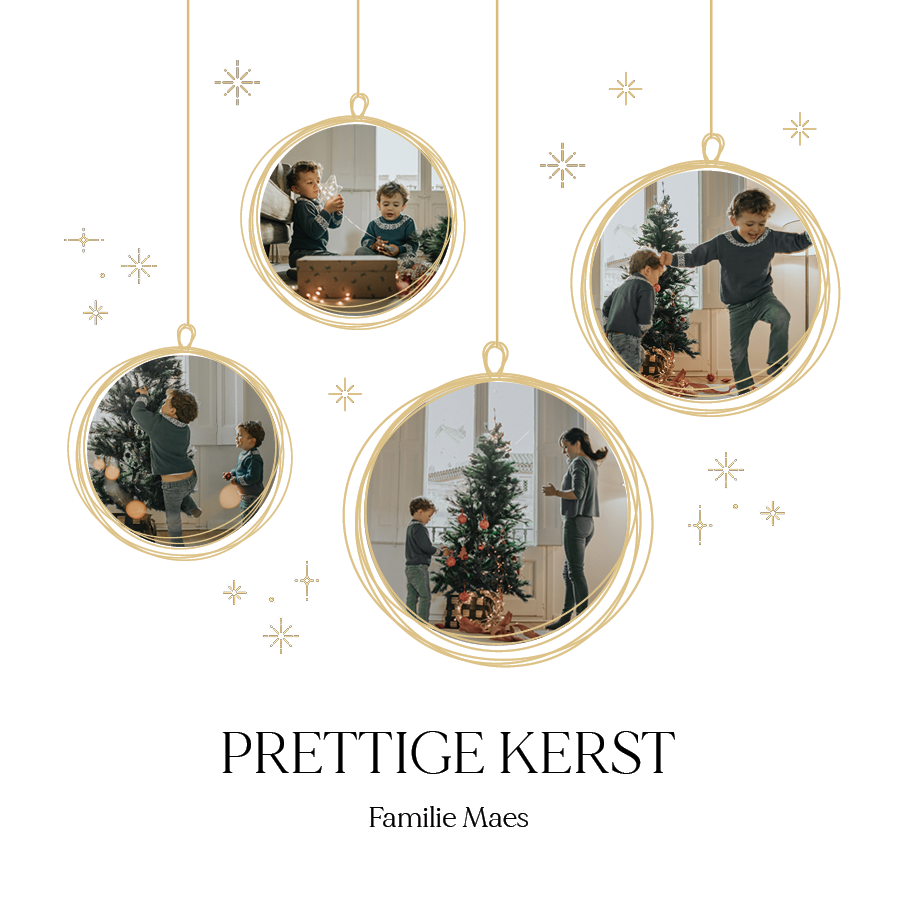 Fotokaarten — Kerstbal kaders