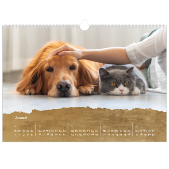 Fotokalender A3 — Bladgoud randjes