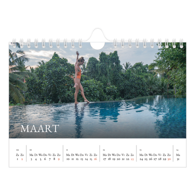 Fotokalender A5 — Schreefletters [Maart]
