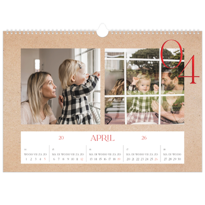 Fotokalender A3 — Rode stippen [April]