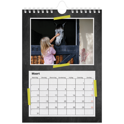 Fotokalender A5 — Foto's met plakband [Maart]