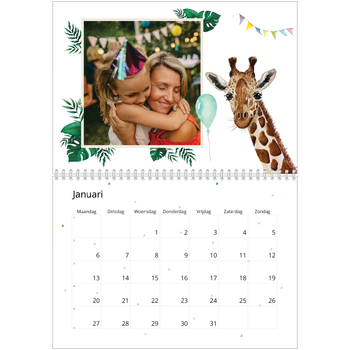 Fotokalender A4 Dubbel — Aquarel dieren