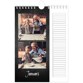 Fotokalender A5 — Krijtbord stijl
