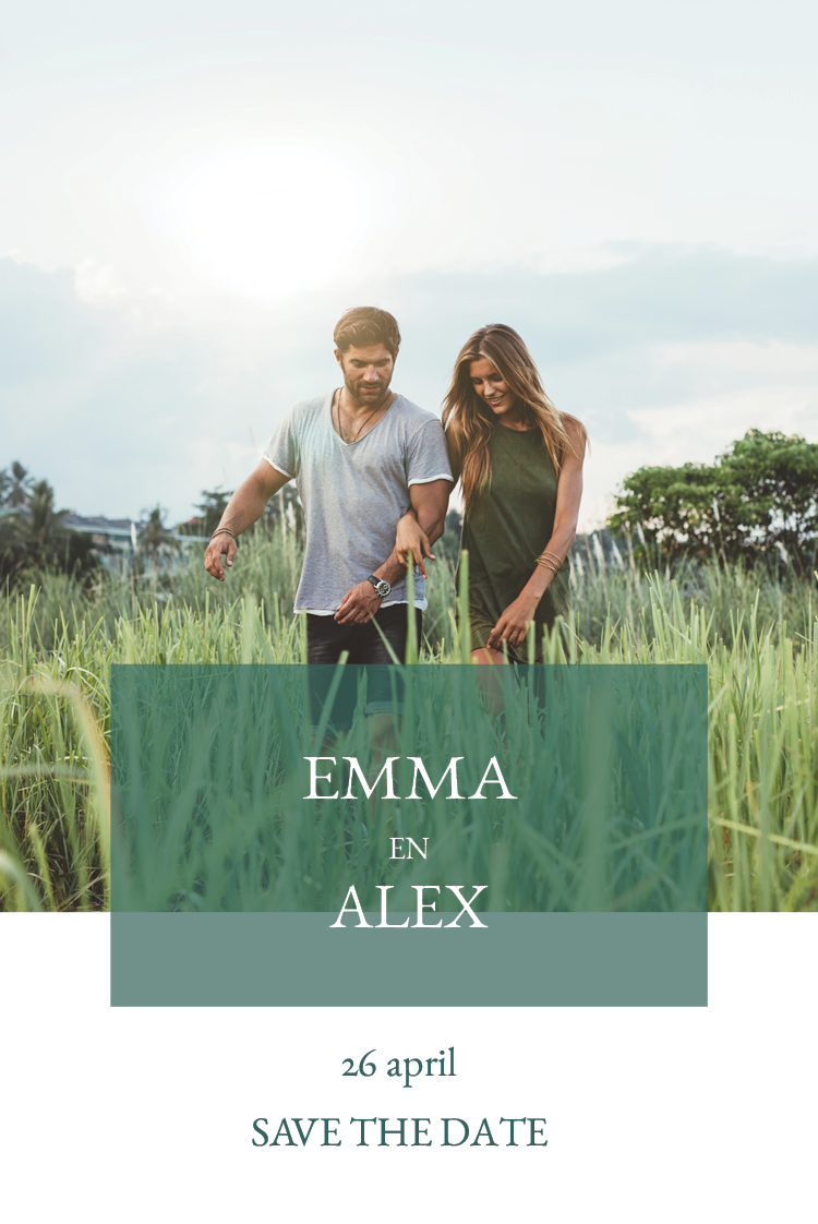 Save the date — Eenvoudig groen