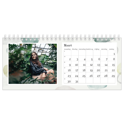 Bureaukalenders — Aquarel vlekkenpatroon [Maart]