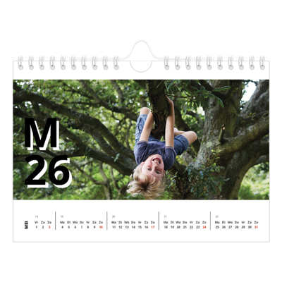 Fotokalender A5 — Letter stijl [omslag]