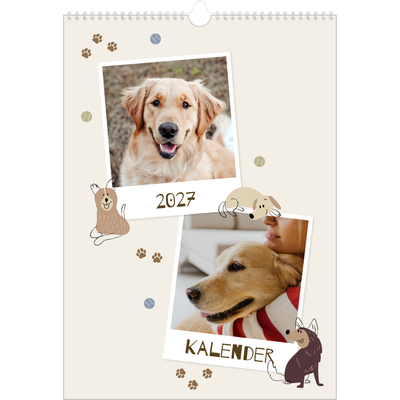 A3 Jaarkalender — Speelse puppy [omslag]
