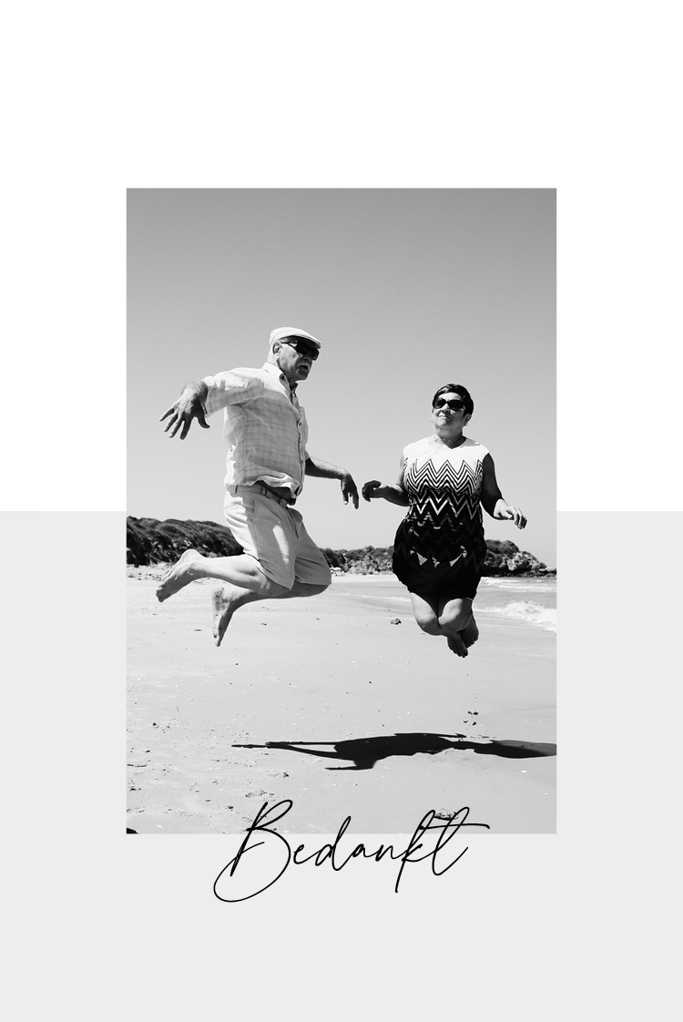 Bedankkaarten — Grijs bedankje