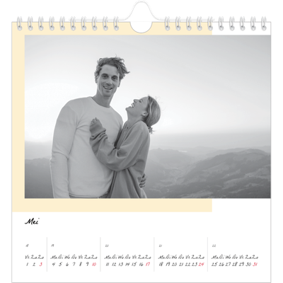 Jaarkalenders vierkant — Kleur frames [omslag]