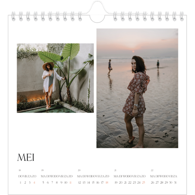 Jaarkalenders vierkant — Surfing sunsets [omslag]