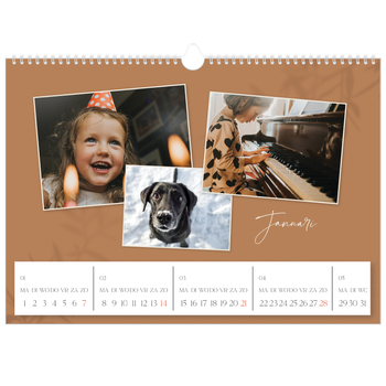 Fotokalender A3 — Warme aardetinten