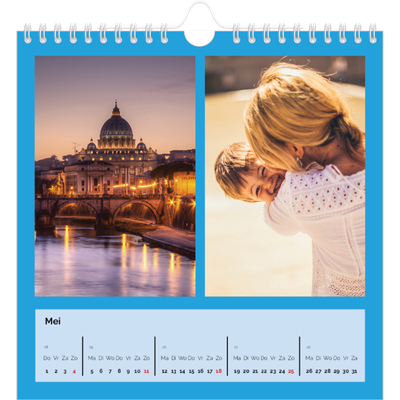 Jaarkalenders vierkant — Fel gekleurde kaders [omslag]