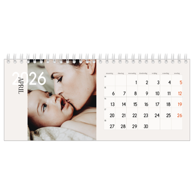 Bureaukalenders — Overlappende tekst [April]