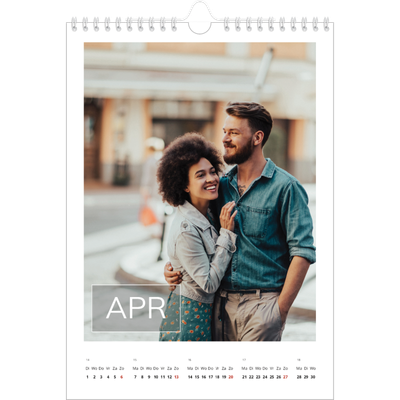 Fotokalender A4 (20 x 30 cm) — Overlay van datumvak [April]