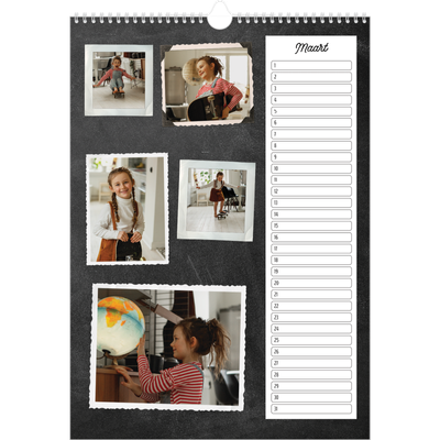 Verjaardagskalenders A3 — Fotocollage [Maart]