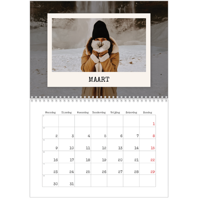 Fotokalender A4 Dubbel (30 x 40 cm) — De portretselectie [Maart]