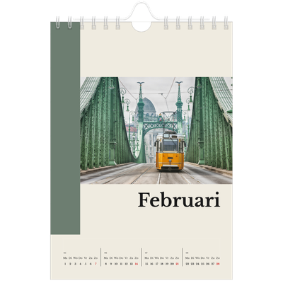 Fotokalender A5 — Bezienswaardigheden van de wereld [Februari]