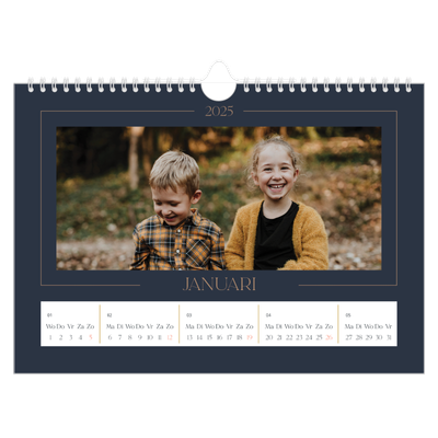 Fotokalender A4 — Pruisisch blauw [Januari]