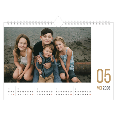 Fotokalender A4 — Maandnummers [omslag]