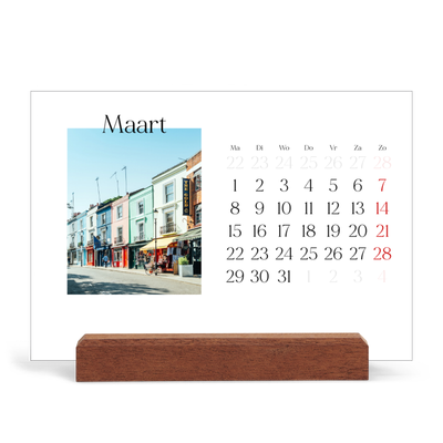 Bureaukalender met houten standaard  — Mijn reisverhaal - Londen [Maart]