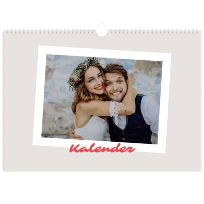 Fotokalender A3 — Karmijnrode handtekening [omslag]