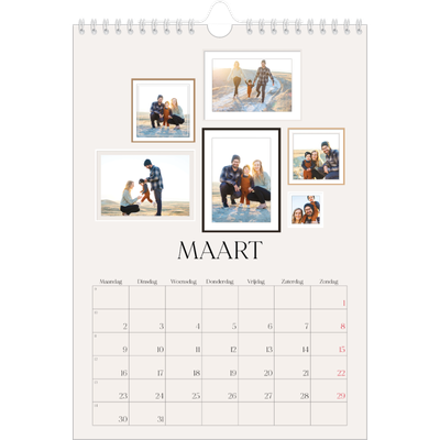 Fotokalender A4 (20 x 30 cm) — Fotowand gallerij [Maart]