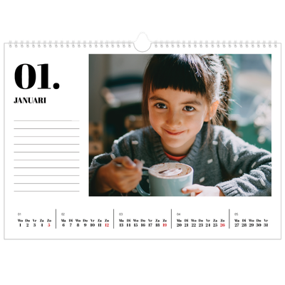 Fotokalender A3 — Serif en momenten [Januari]