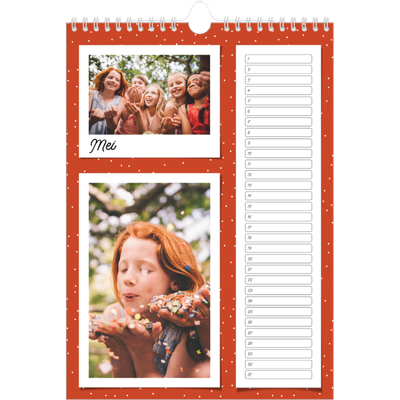 Verjaardagskalenders A4 — Snapshots in felle kleuren [Mei]