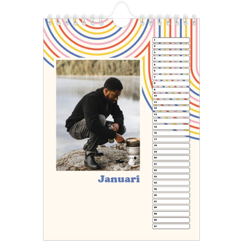 Fotokalender A5 — Retro strepen