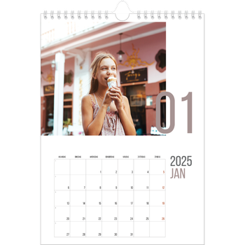 Fotokalender A4 — Maandnummers