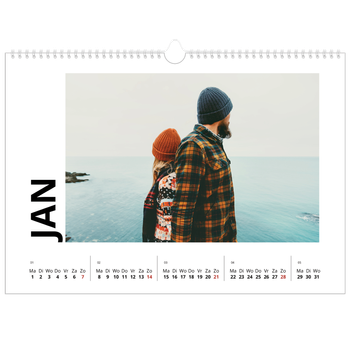 Fotokalender A3 — Witte randen