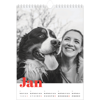 Fotokalender A4 — Een dikgedrukt jaar